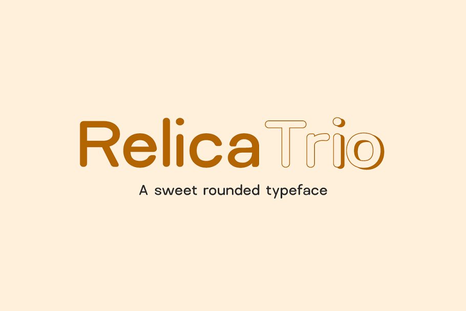 Beispiel einer Relica Rounded-Schriftart #1